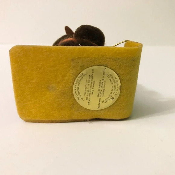 Vintage A&W Root Beer Advertising Bear On Sled Christmas Tree  Ornament Flaws - Picture 7 of 16